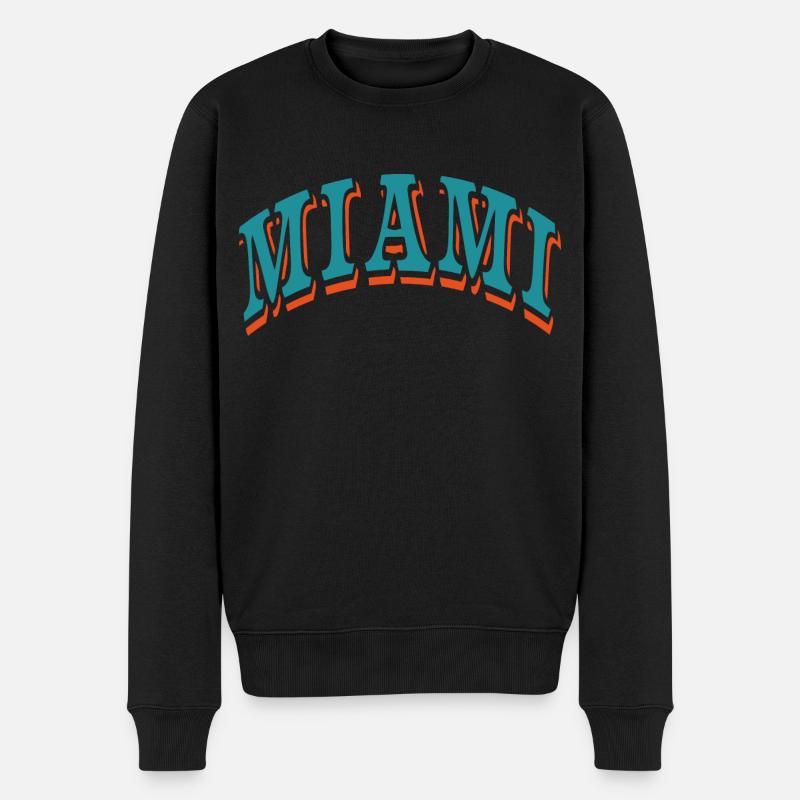 Miami - Männer Premium Bio Pullover - Schwarz
