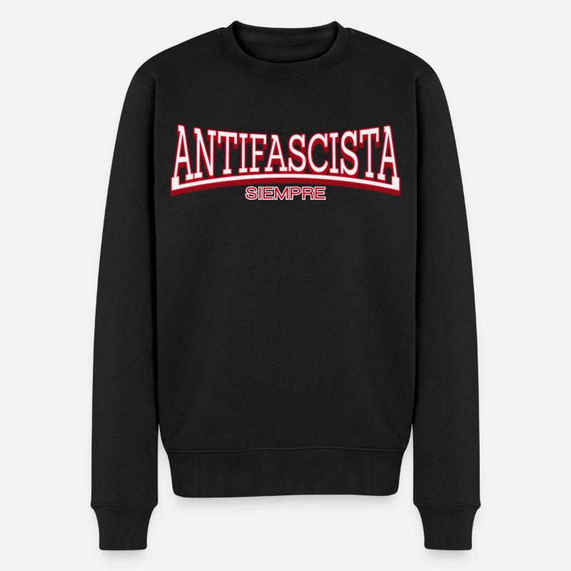 ANTIFASCISTE toujours - Pull Premium bio Homme - noir