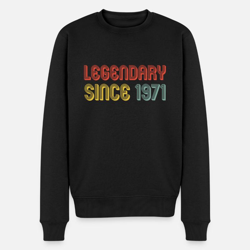 legendary since 1971 - Männer Premium Bio Pullover - Schwarz