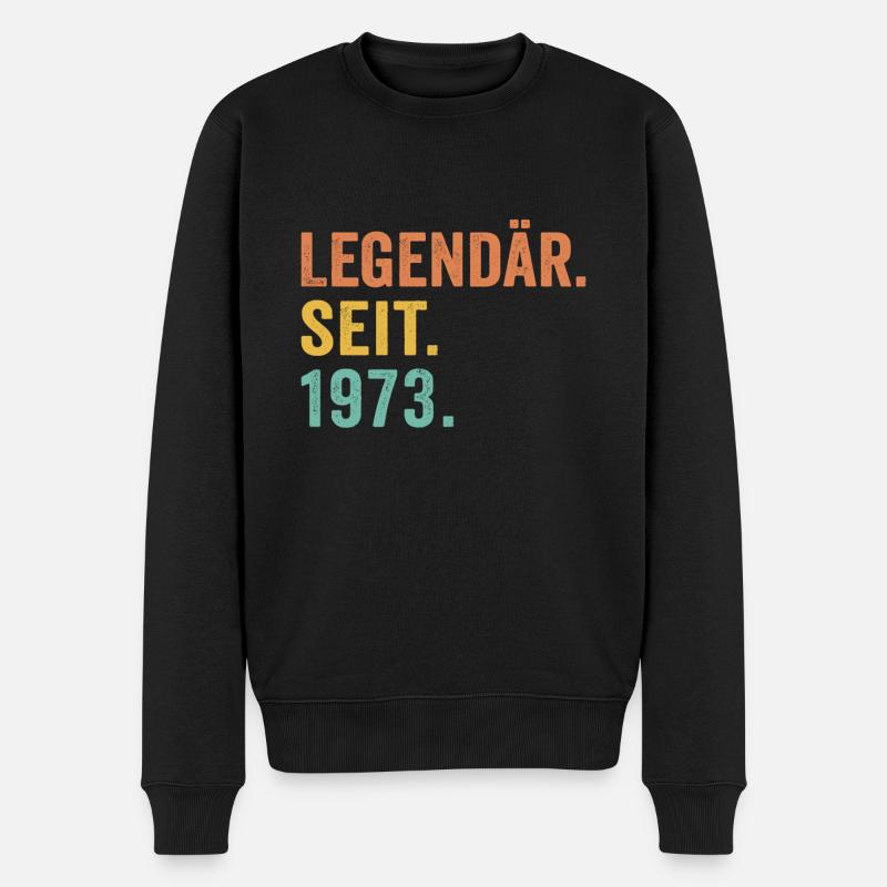 Legendär seit 1973 - Männer Premium Bio Pullover - Schwarz