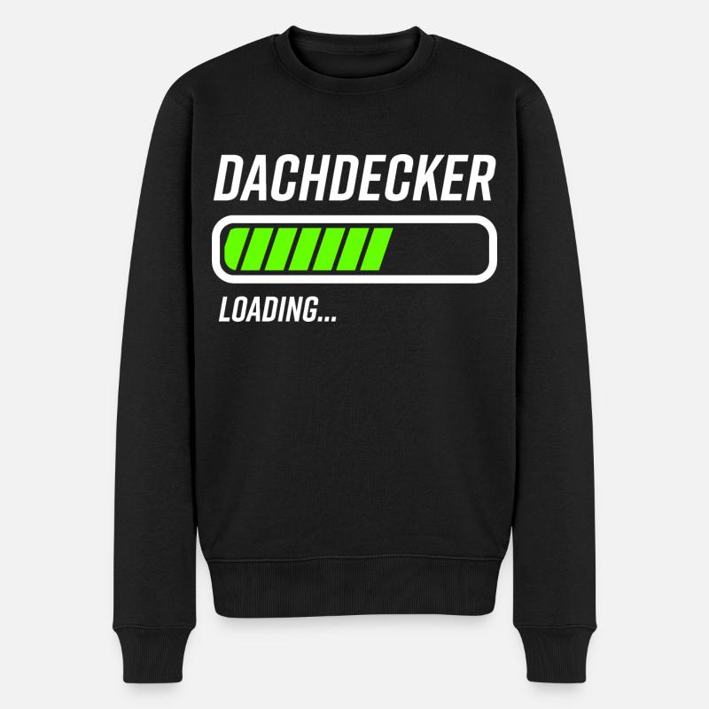 Dachdecker Loading Ladebalken - Männer Premium Bio Pullover - Schwarz