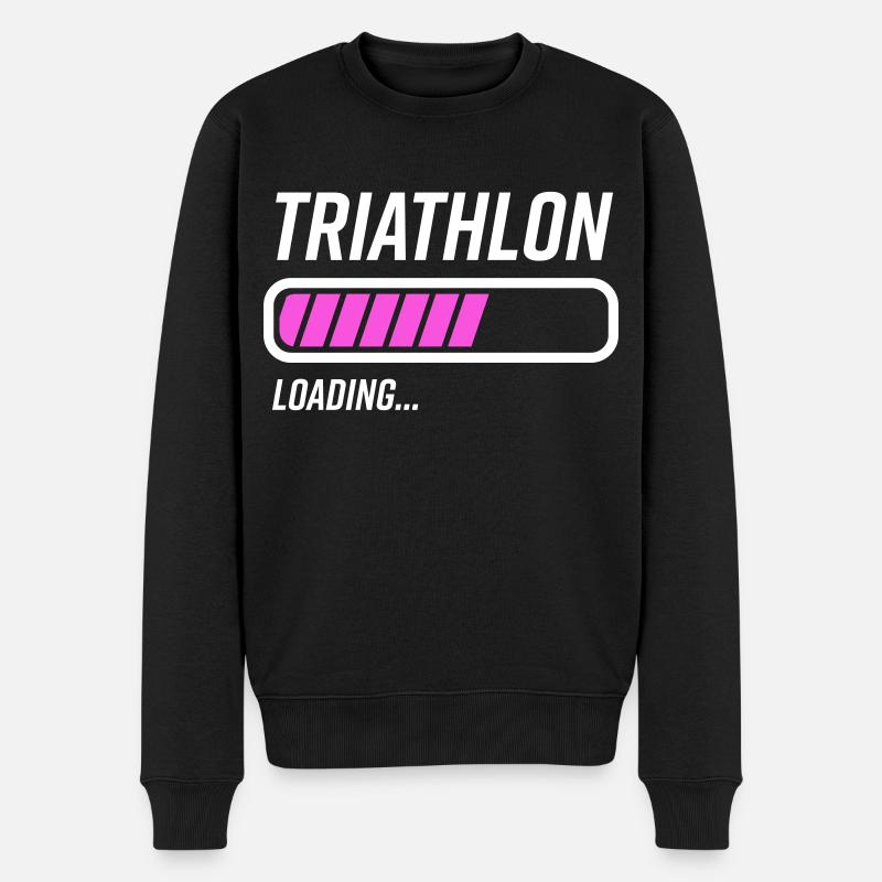 Triathlet Triathlon Sportler Geschenk - Männer Premium Bio Pullover - Schwarz