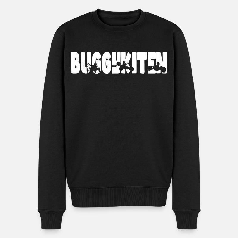 Buggykiten - Männer Premium Bio Pullover - Schwarz