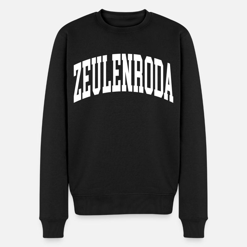 Zeulenroda - Männer Premium Bio Pullover - Schwarz