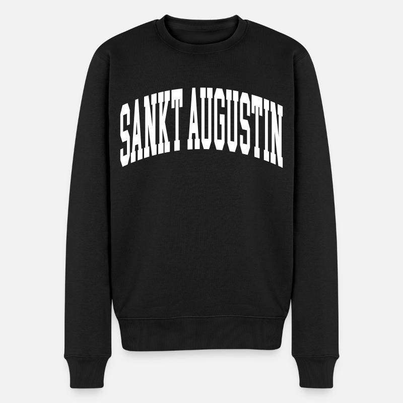 Sankt Augustin - Männer Premium Bio Pullover - Schwarz