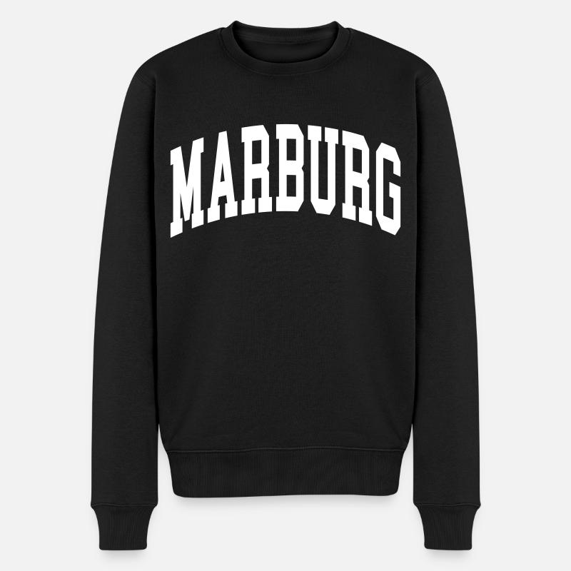 Marburg - Männer Premium Bio Pullover - Schwarz