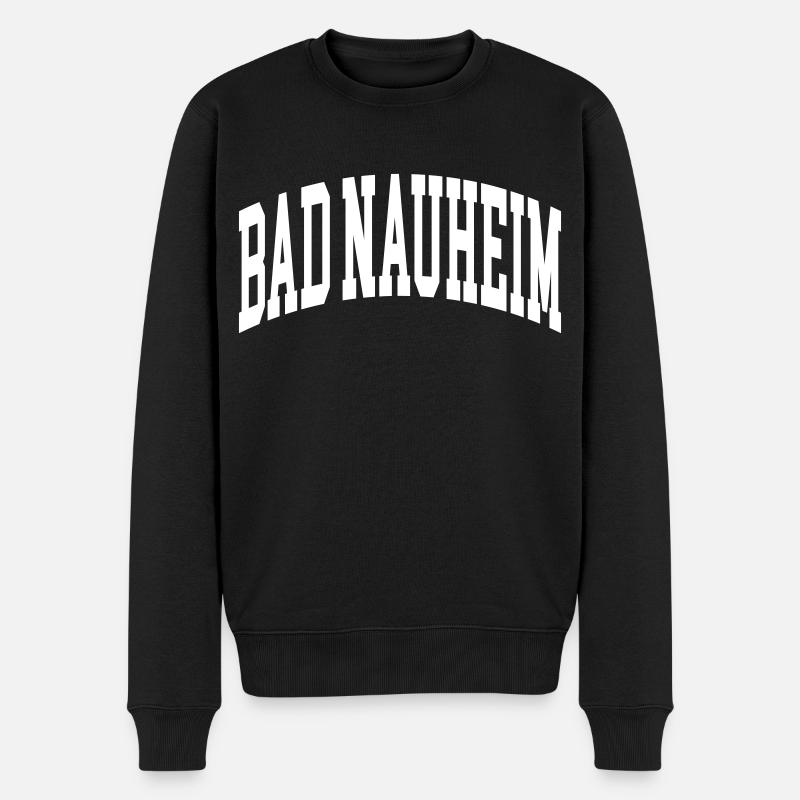 Bad Nauheim - Männer Premium Bio Pullover - Schwarz