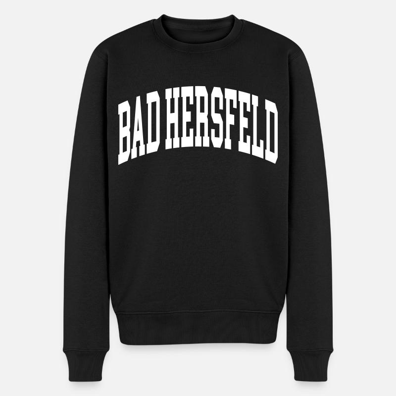 Bad Hersfeld - Männer Premium Bio Pullover - Schwarz