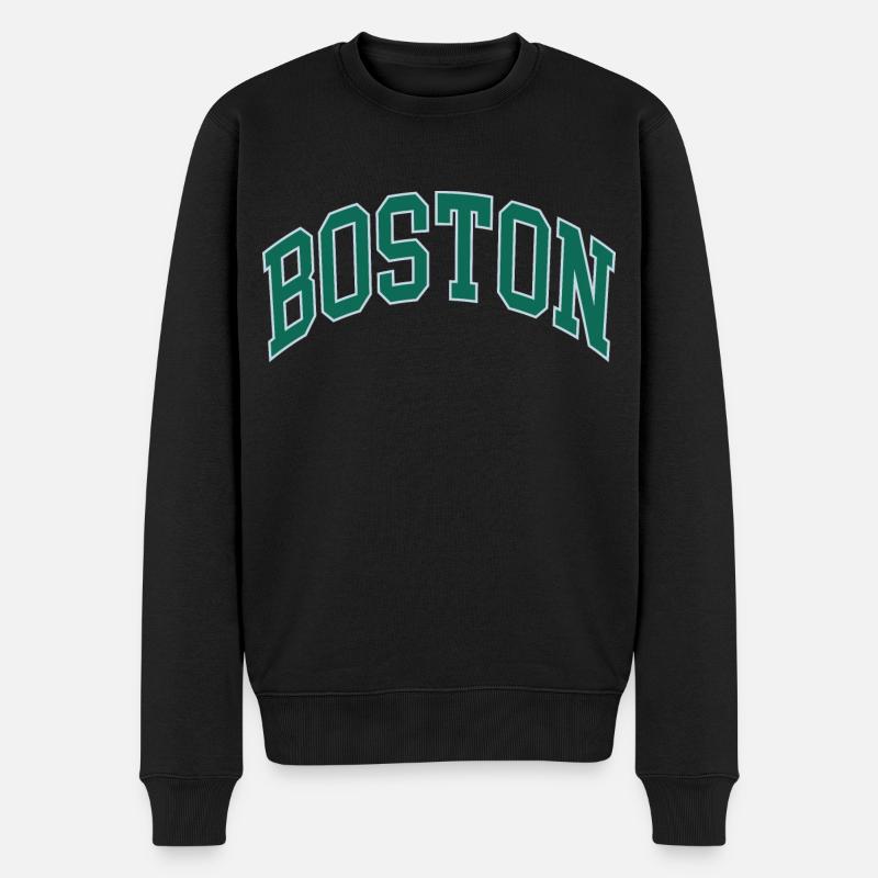 Boston - Männer Premium Bio Pullover - Schwarz