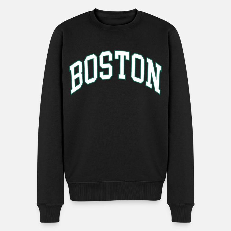 Boston - Männer Premium Bio Pullover - Schwarz