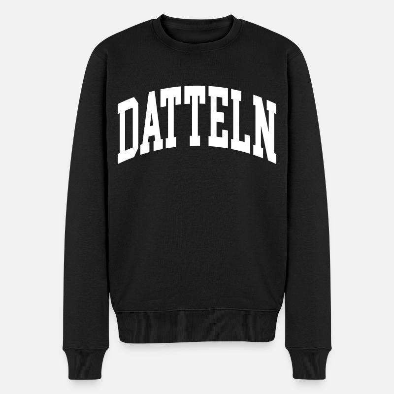 Datteln - Männer Premium Bio Pullover - Schwarz
