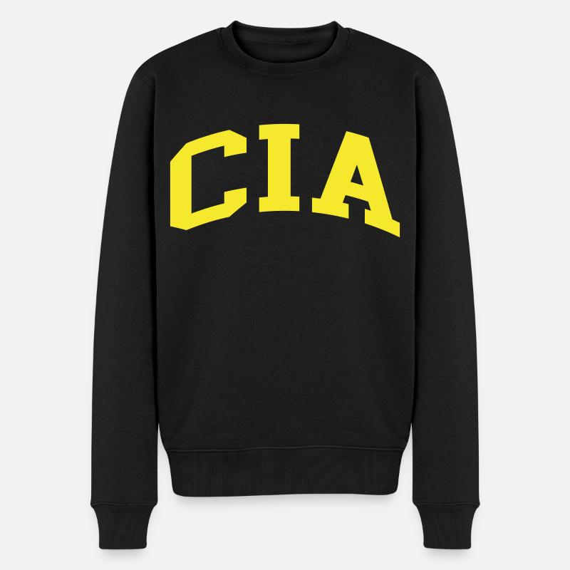 CIA - Männer Premium Bio Pullover - Schwarz