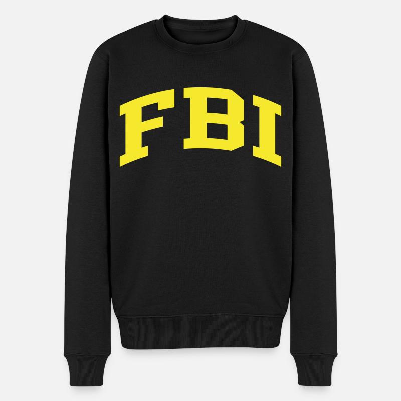 FBI - Männer Premium Bio Pullover - Schwarz