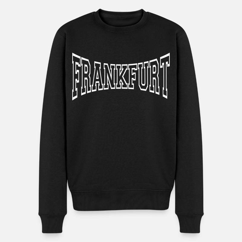 Frankfurt - Männer Premium Bio Pullover - Schwarz