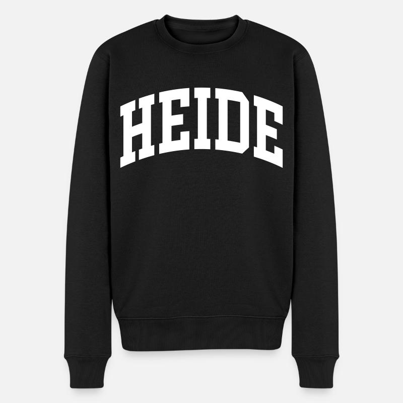 Heide - Männer Premium Bio Pullover - Schwarz