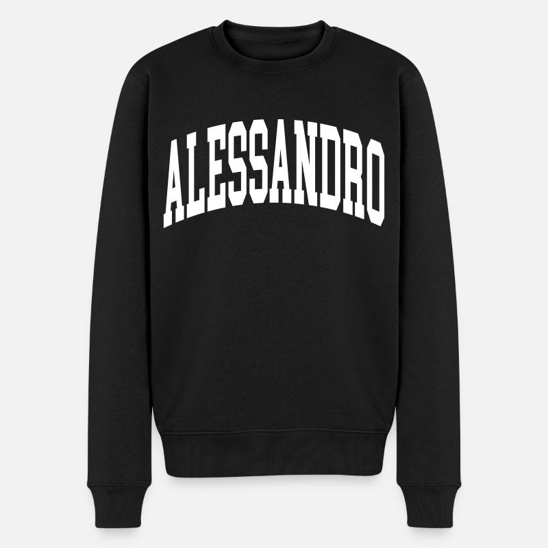 Alessandro - Männer Premium Bio Pullover - Schwarz