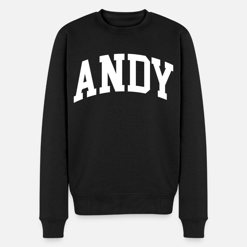 Andy - Männer Premium Bio Pullover - Schwarz