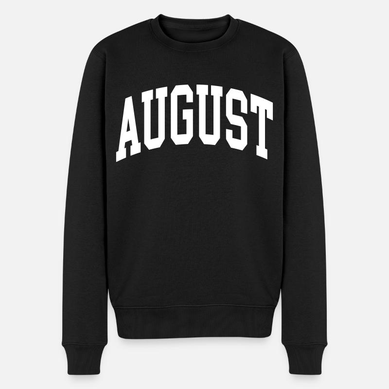 August - Männer Premium Bio Pullover - Schwarz