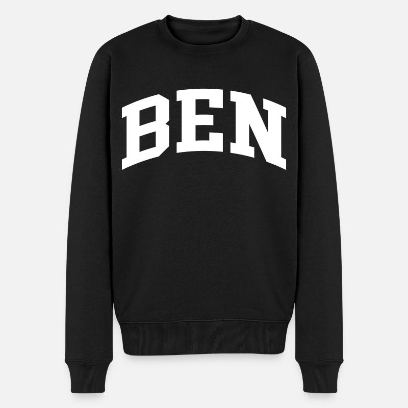 Ben - Männer Premium Bio Pullover - Schwarz