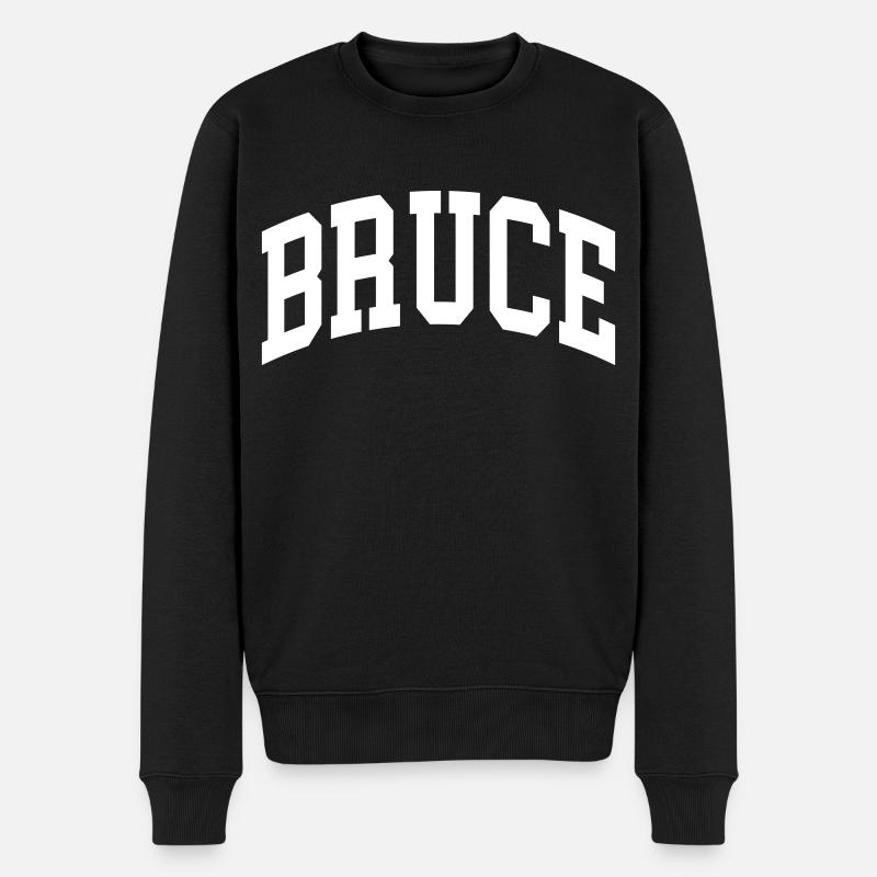 Bruce - Männer Premium Bio Pullover - Schwarz