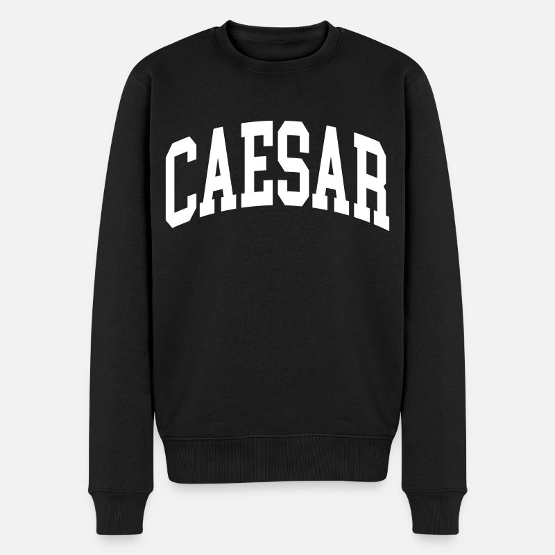 Caesar - Männer Premium Bio Pullover - Schwarz