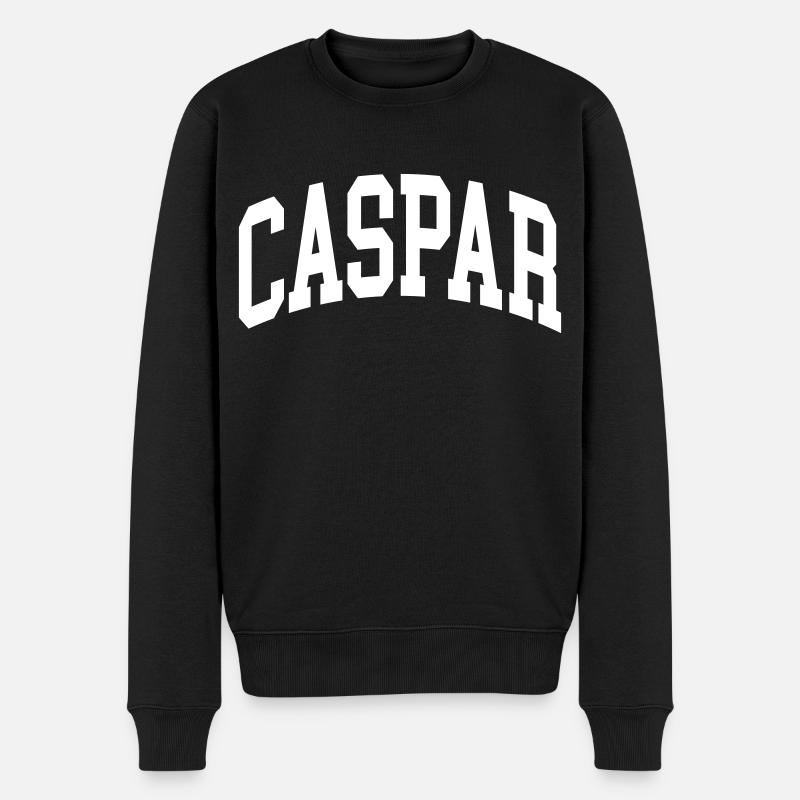 Caspar - Männer Premium Bio Pullover - Schwarz