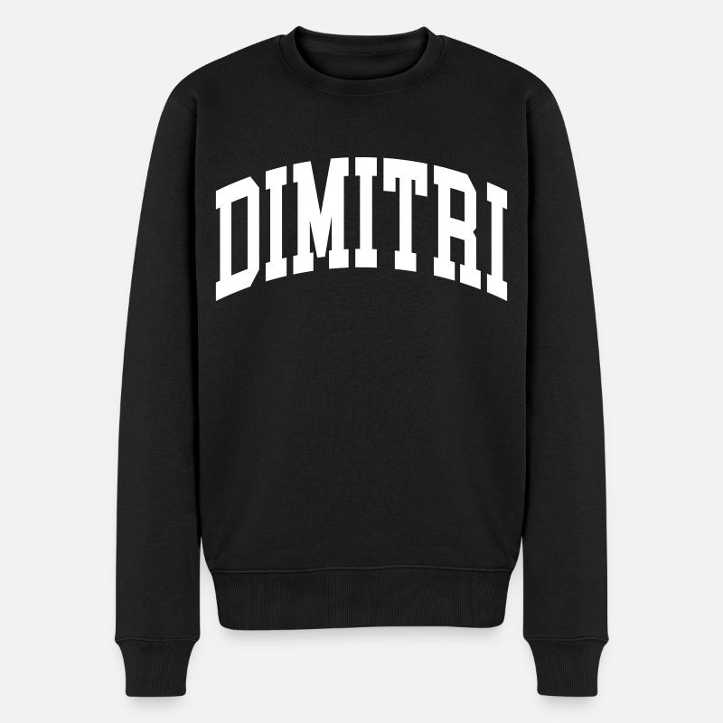Dimitri - Männer Premium Bio Pullover - Schwarz