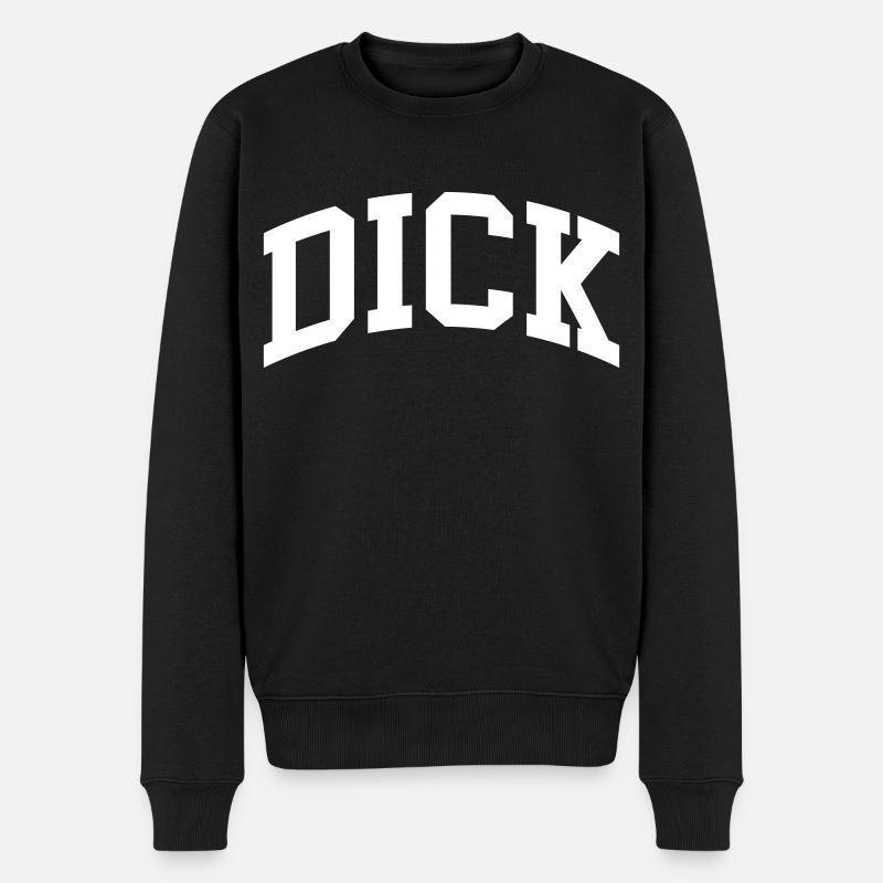 Dick - Männer Premium Bio Pullover - Schwarz