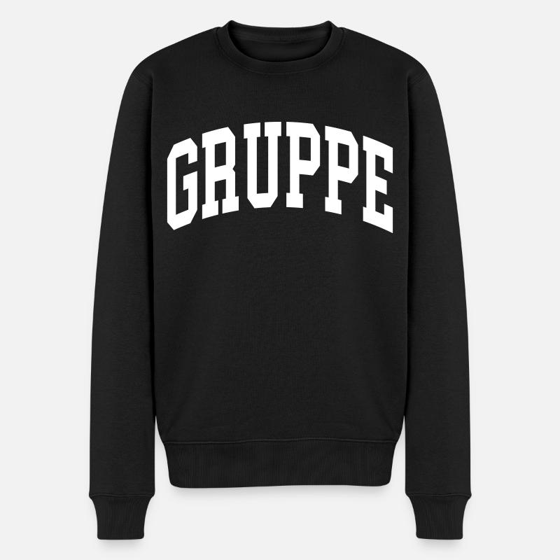 Gruppe - Männer Premium Bio Pullover - Schwarz