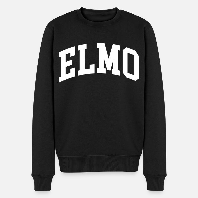 Elmo - Männer Premium Bio Pullover - Schwarz