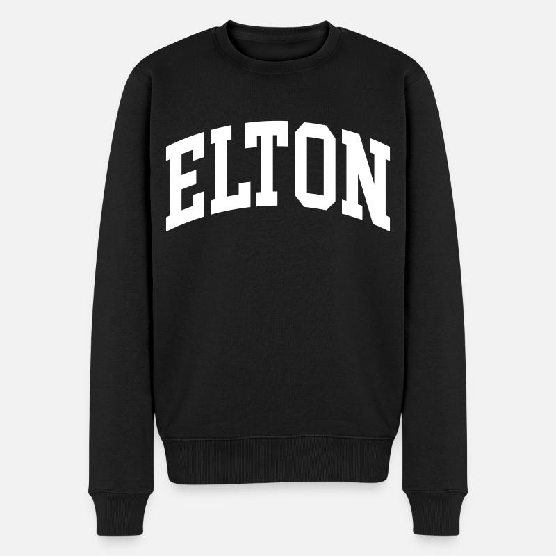 Elton - Männer Premium Bio Pullover - Schwarz
