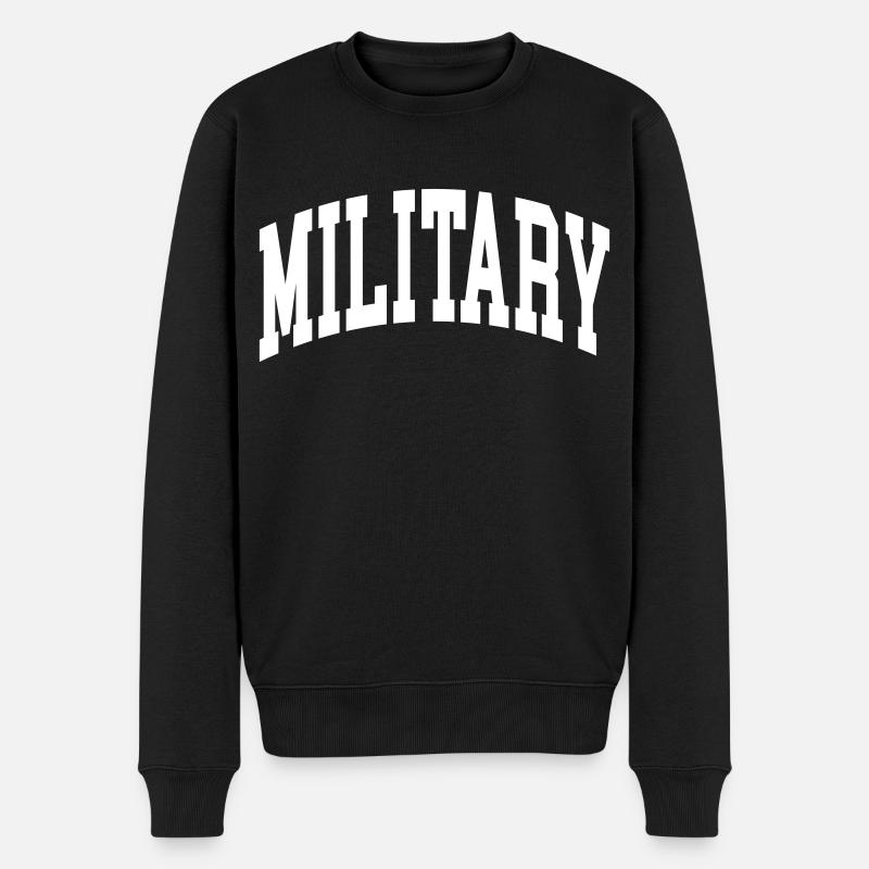 Military - Männer Premium Bio Pullover - Schwarz
