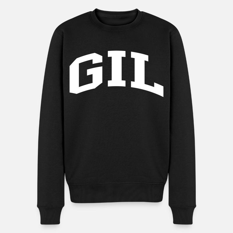 Gil - Männer Premium Bio Pullover - Schwarz