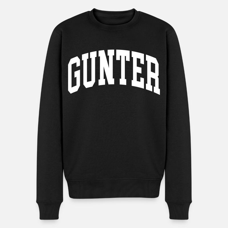 Gunter - Männer Premium Bio Pullover - Schwarz
