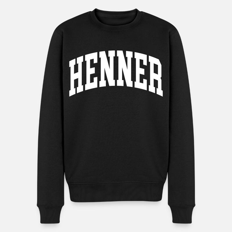 Henner - Männer Premium Bio Pullover - Schwarz