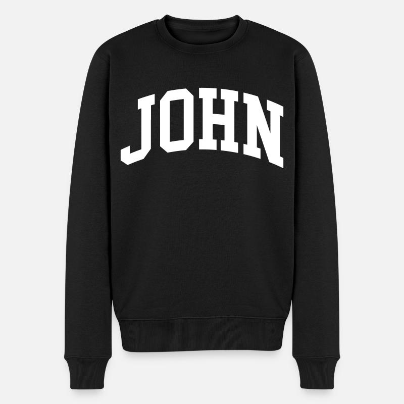 John - Männer Premium Bio Pullover - Schwarz