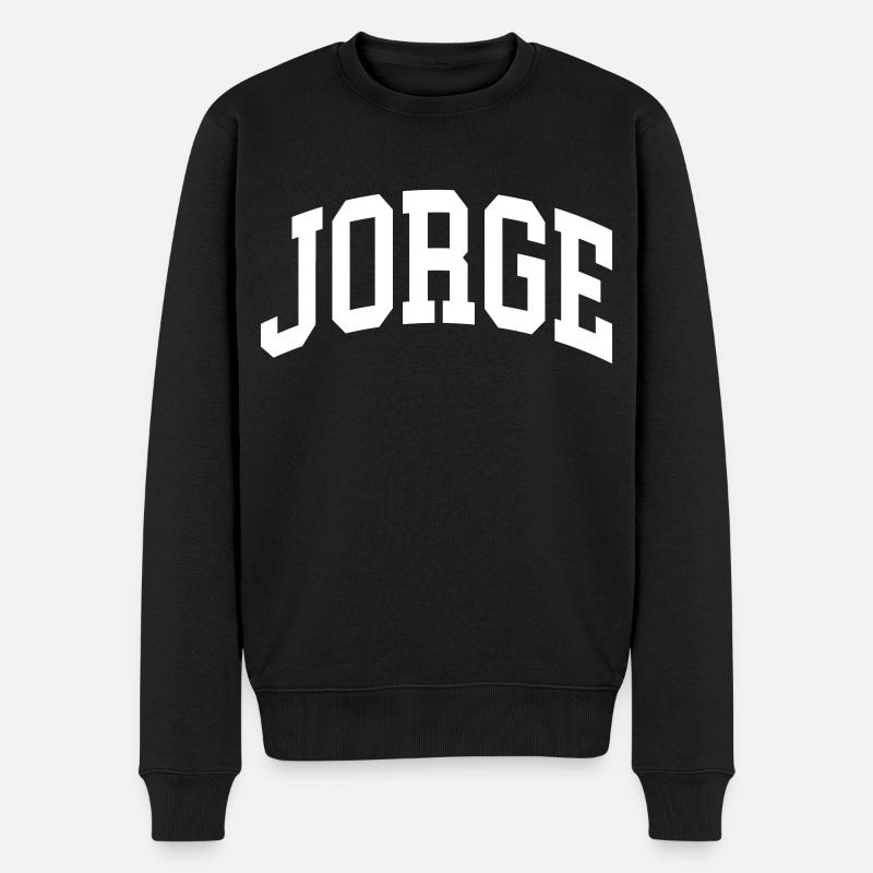 Jorge - Männer Premium Bio Pullover - Schwarz