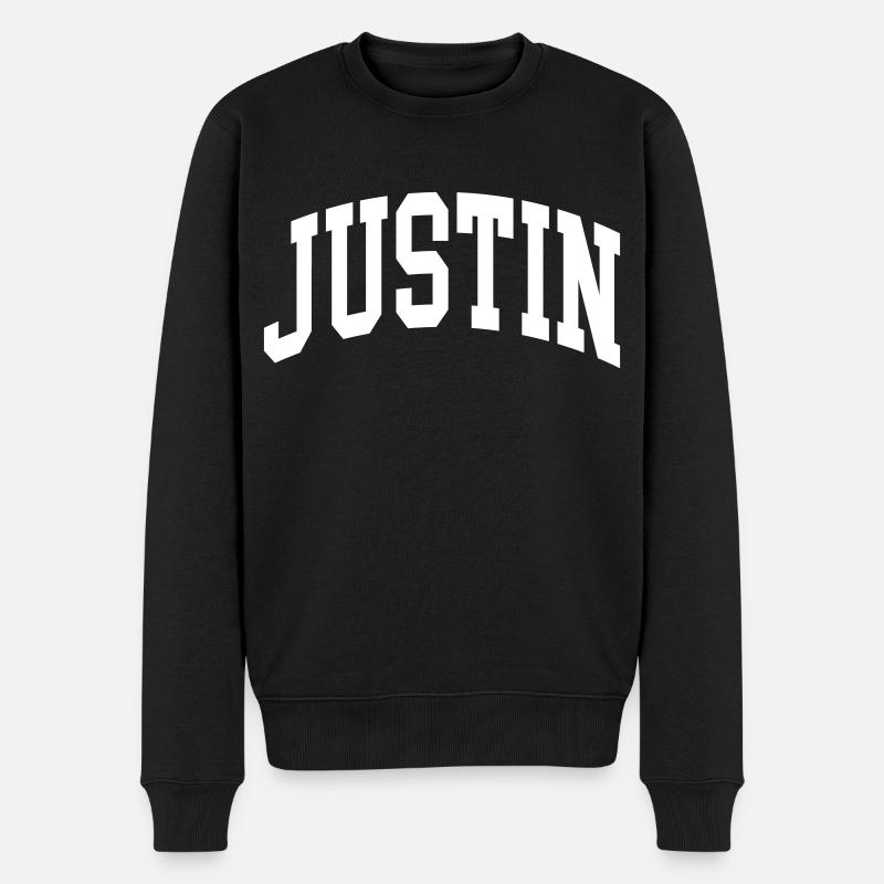 Justin - Männer Premium Bio Pullover - Schwarz