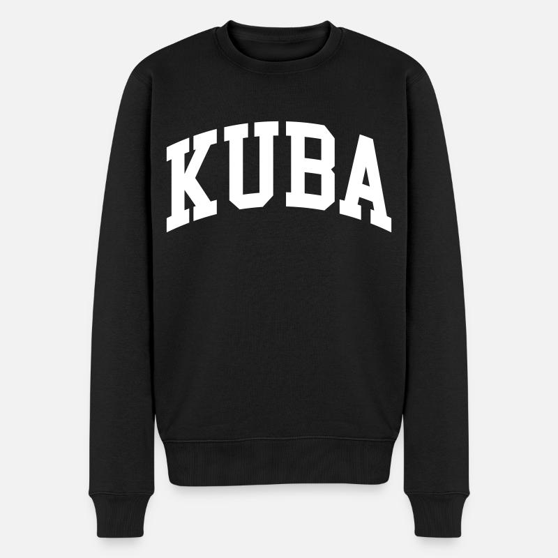 Kuba - Männer Premium Bio Pullover - Schwarz