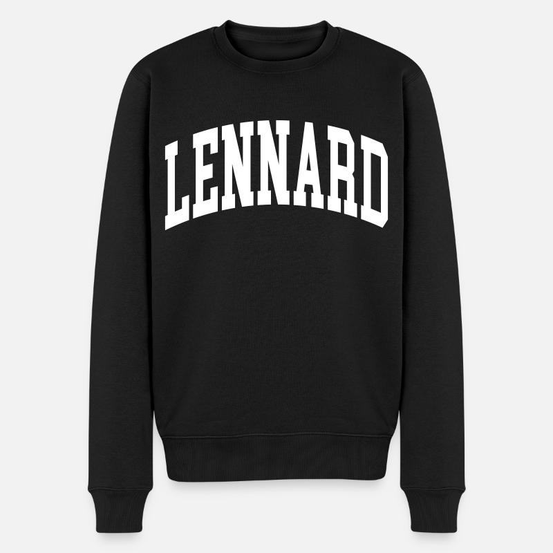 Lennard - Männer Premium Bio Pullover - Schwarz