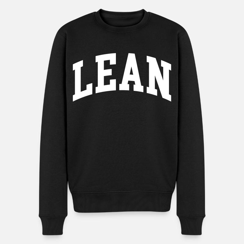 Lean - Männer Premium Bio Pullover - Schwarz