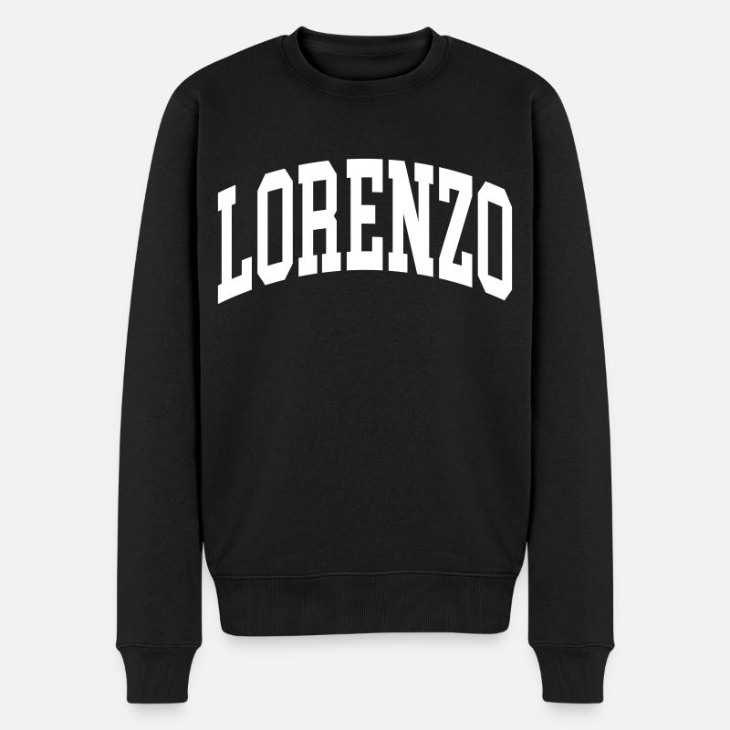 Lorenzo - Männer Premium Bio Pullover - Schwarz