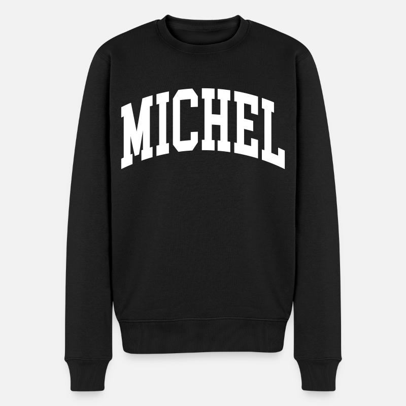 Michel - Männer Premium Bio Pullover - Schwarz