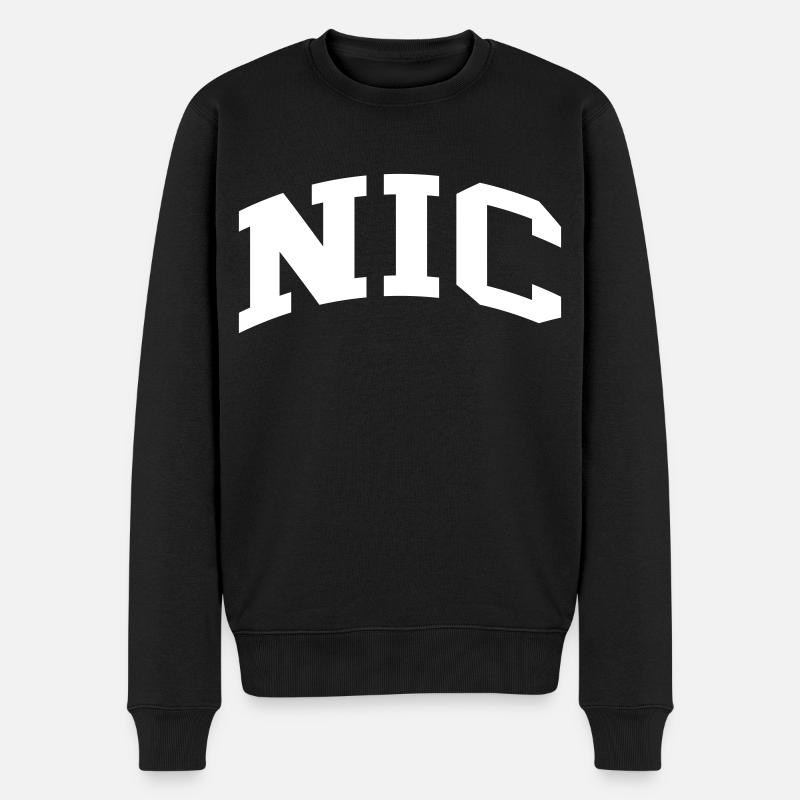 Nic - Männer Premium Bio Pullover - Schwarz