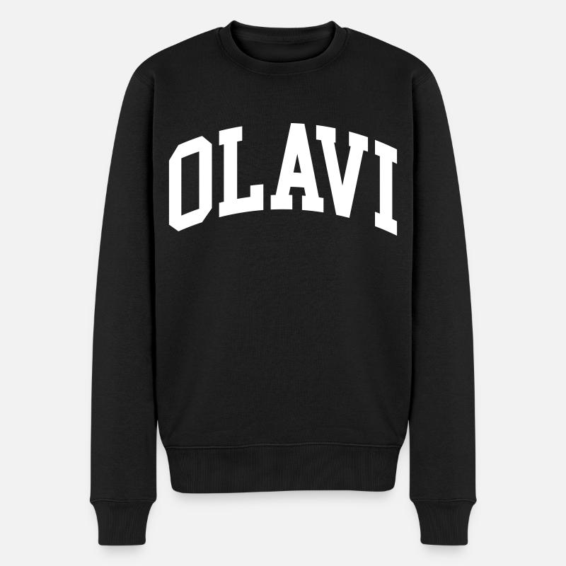 Olavi - Männer Premium Bio Pullover - Schwarz