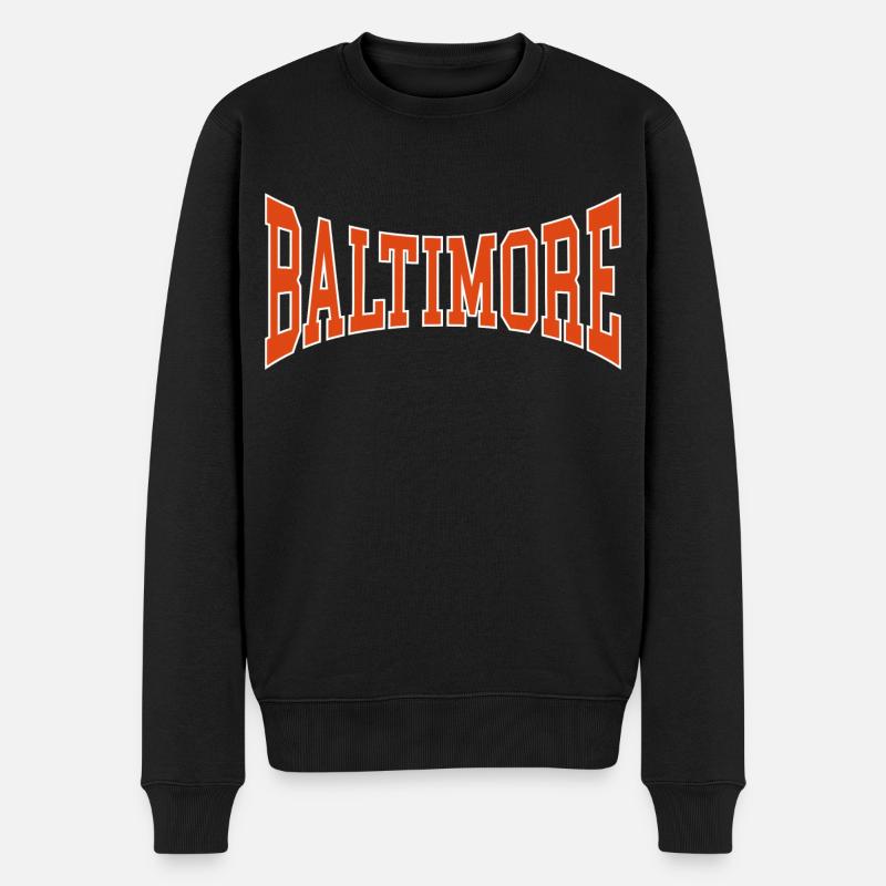 Baltimore - Männer Premium Bio Pullover - Schwarz