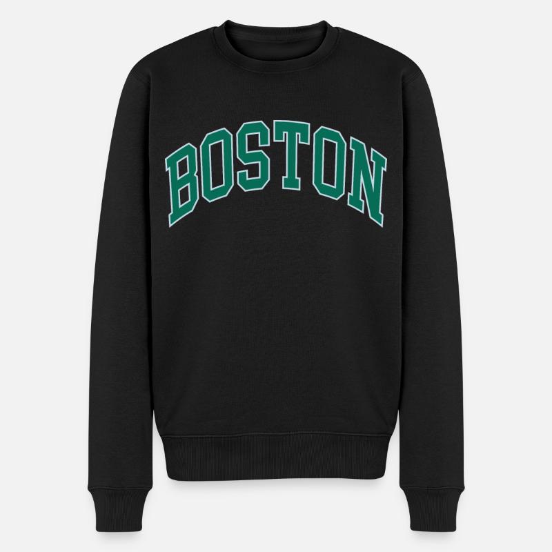Boston - Männer Premium Bio Pullover - Schwarz