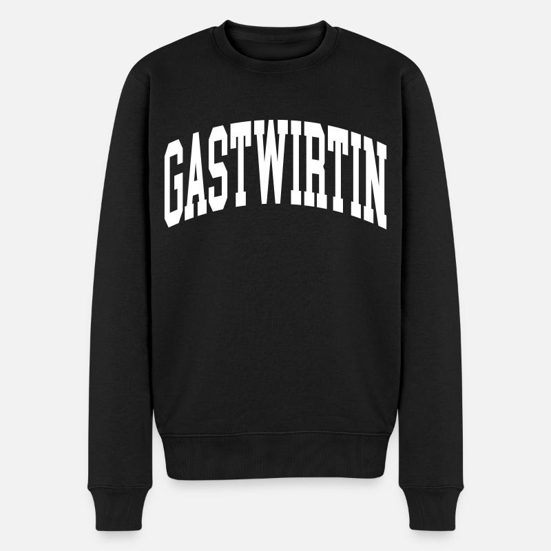Gastwirtin - Männer Premium Bio Pullover - Schwarz