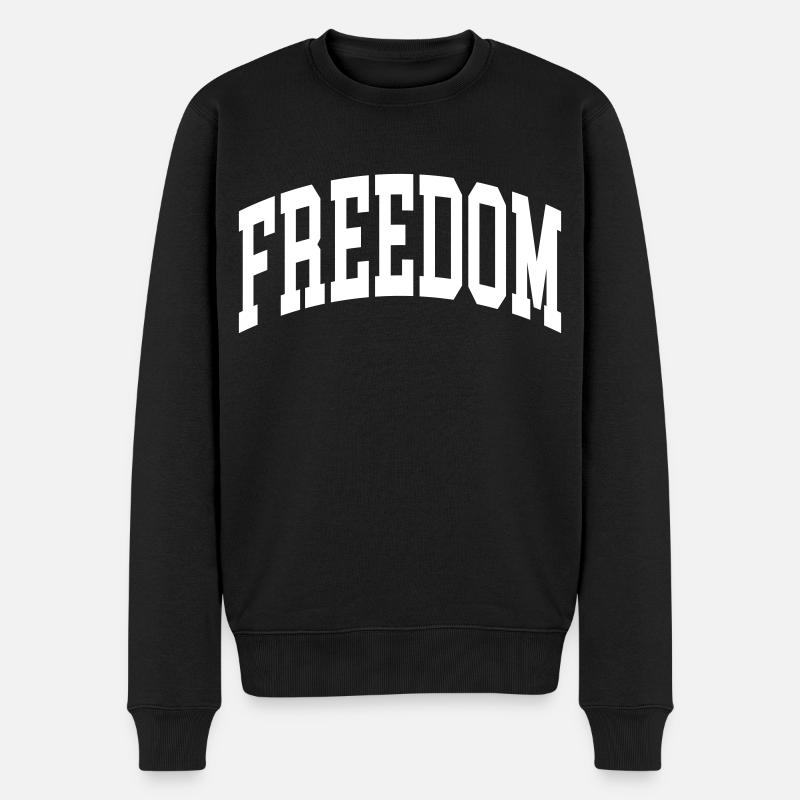 Freedom - Männer Premium Bio Pullover - Schwarz