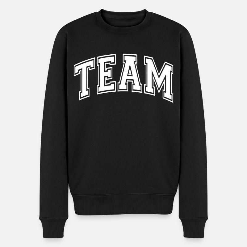 Team - Männer Premium Bio Pullover - Schwarz